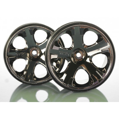 Wheels, All-Star 2.8" (black chrome) (nitro rear/ electric )