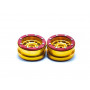 Beadlock Wheels PT- Distractor Gold/Red 1.9