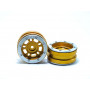 Beadlock Wheels PT- Distractor Gold/Silver 1.9