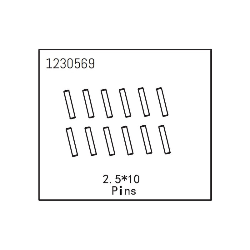 Pins 2.5x12