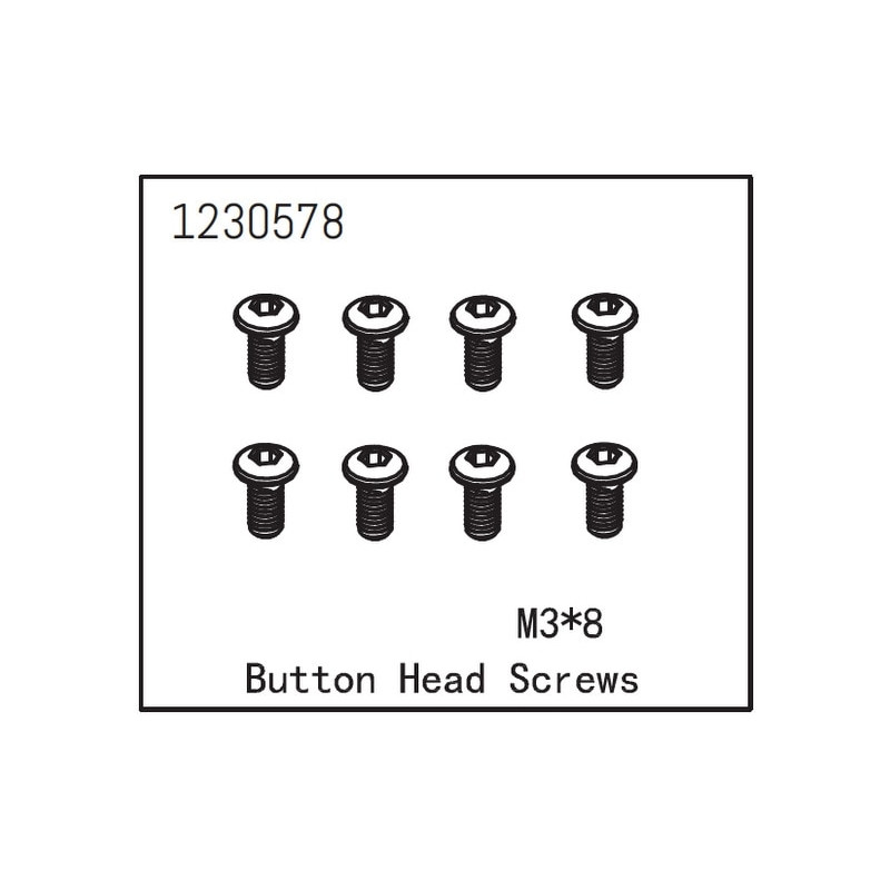 Button Head Screw M3x8