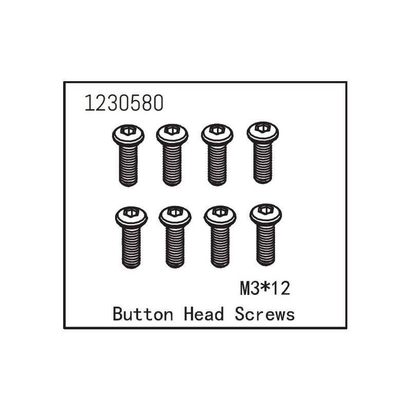 Button Head Screw M3x12