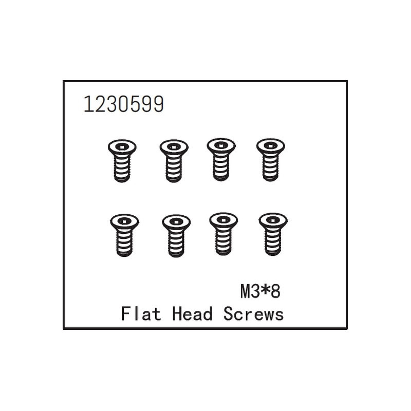 Flat Head Screw M3x8
