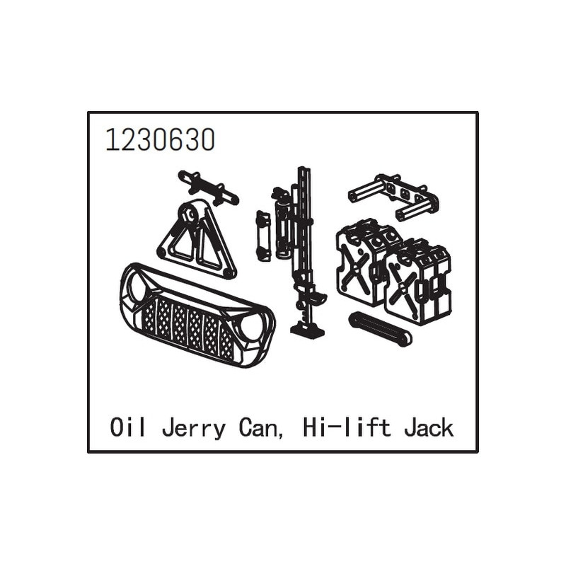 Grill, Oil Jerry Can and High Lift Jack