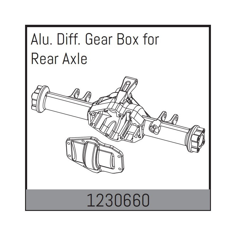 Alu. rear axile diff. gear box