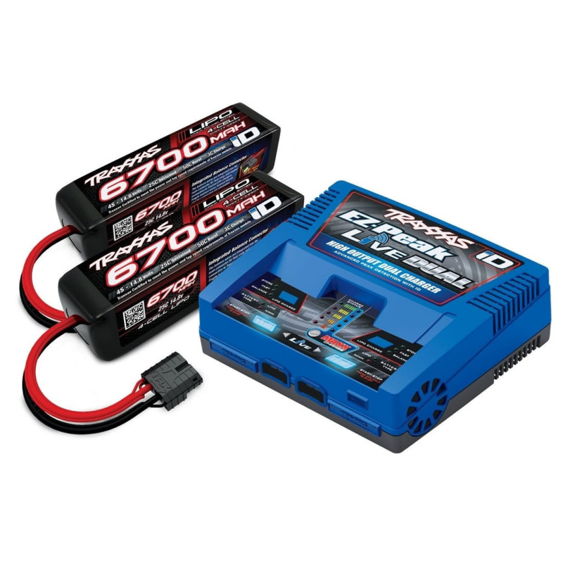 Charger iD Live Dual and Battery 14.8V 6700mAh Combo Traxxas