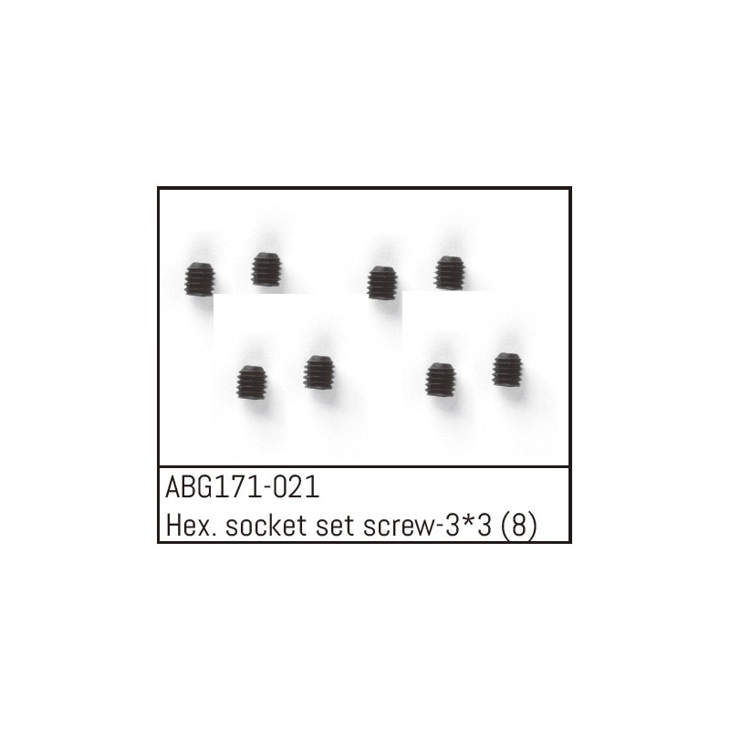 Hex. Socket Set Screw M3x3