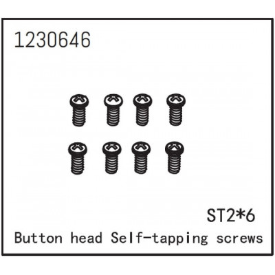 Button Head Screws - Selftapping M2x6 - 1230646