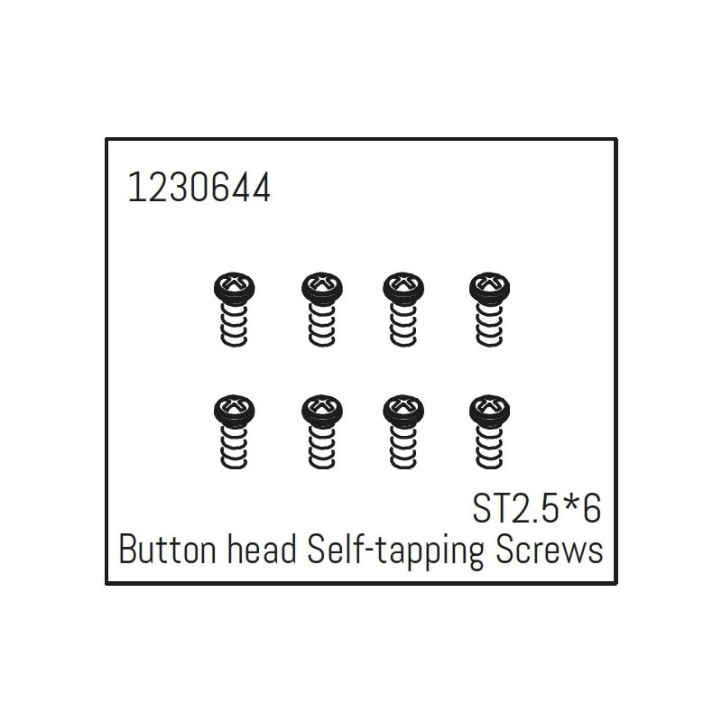 Button Head Screws - Selftapping M2.5x6