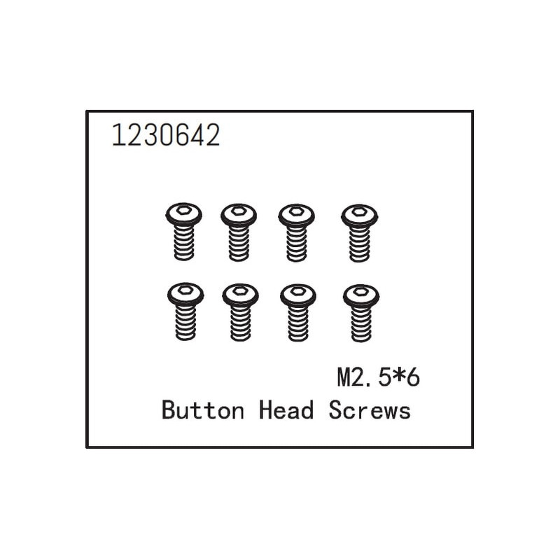 Button Head Screws M2.5x6