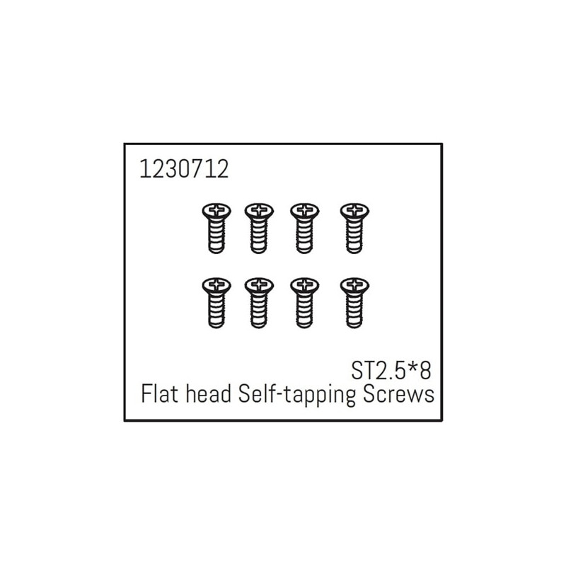 Flat head Self-tapping screws ST2.5*8