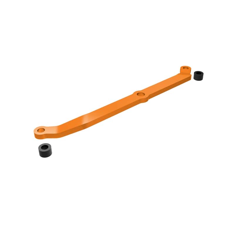Steering link, 6061-T6 aluminum orange-anodized/ servo horn,