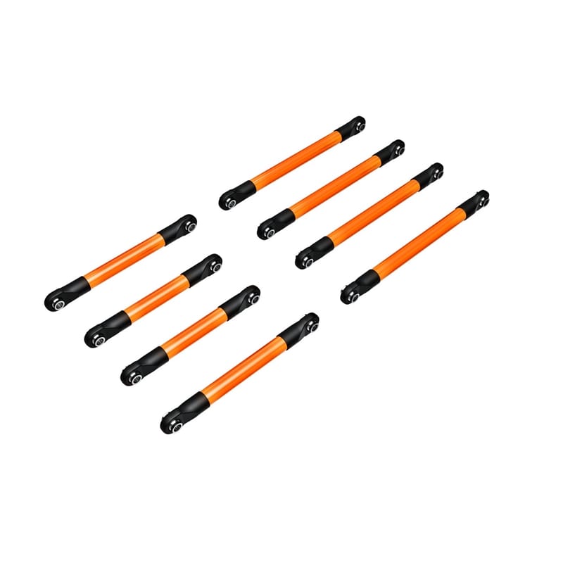 Suspension link set, 6061-T6 aluminum orange-anodized includ