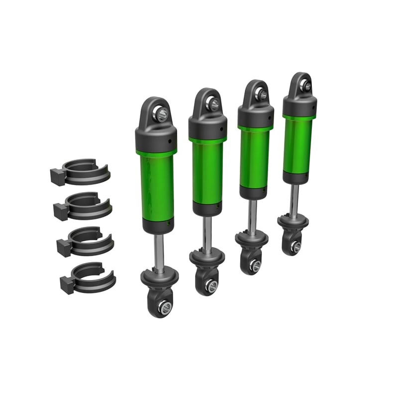 Shocks, GTM, 6061-T6 aluminum green-anodized fully assembled