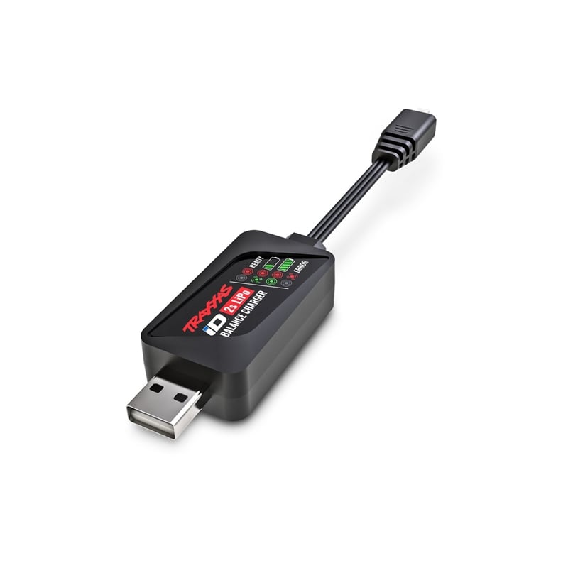 Charger, iD Balance, USB 2-cell 7.4 volt LiPo with iD connec