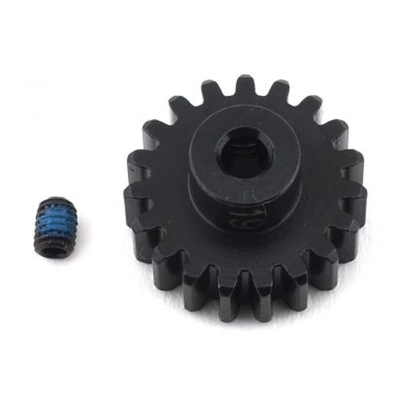 Gear, 19-T pinion (32-p), heavy duty (machined, hardened steel) (fits 3mm shaft)/ set screw