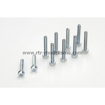 Pan head screw, M4X10, Galvanized Steel (10pcs)-GF-0170-017