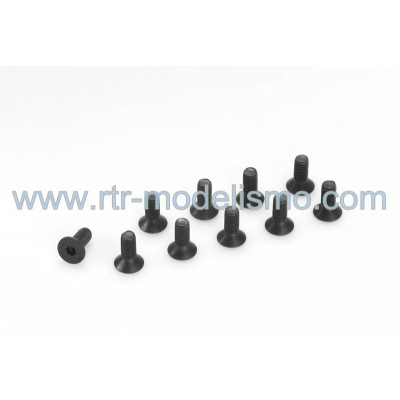 Socket head countersunk screw, M3X8, Steel (10pcs)-GF-0101-002